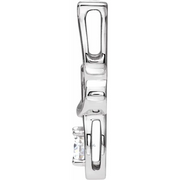 14K White 5 mm Round Forever One Moissanite Pendant-