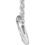 14K White .06 CTW Diamond Geometric 18" Necklace-