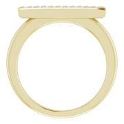 14K Yellow 1/10 CTW Diamond Bar Ring-