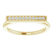 14K Yellow 1/10 CTW Diamond Bar Ring-