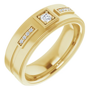 14K White .06 CTW Diamond Men's Ring-