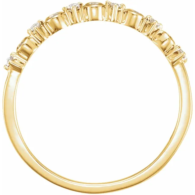 14K Yellow 1/10 CTW Diamond Ring-