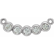 14K White 2.5 mm Round Forever One Moissanite 18" Necklace-