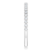 14K White 1/4 CTW Diamond Band for 7x7 mm Cushion Ring-