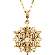 14K Yellow 1/3 CTW Diamond 18" Necklace-