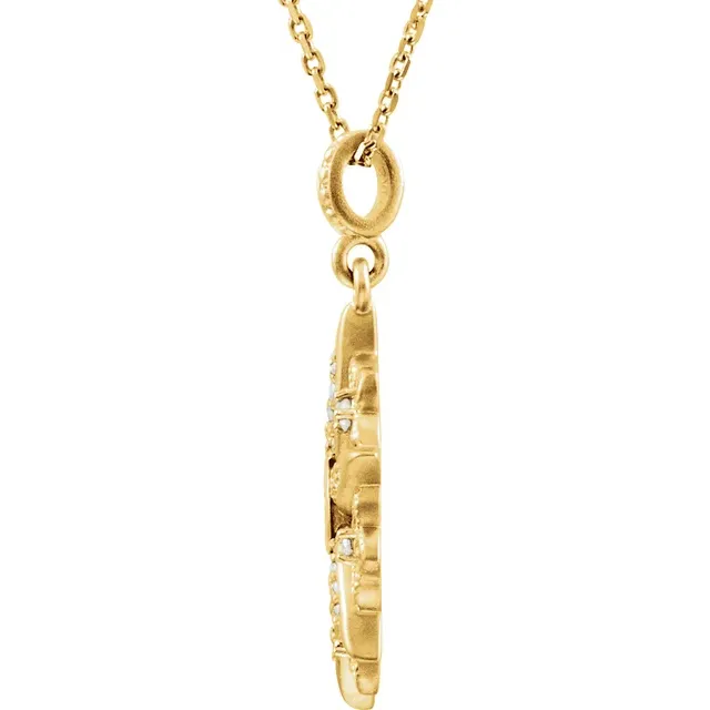 14K Yellow 1/3 CTW Diamond 18" Necklace-