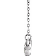 14K White 2.5 mm Round Forever One Moissanite 18" Necklace-