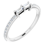 14K White 1/3 CTW Diamond Ring-