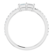 14K White 1/3 CTW Diamond Ring-
