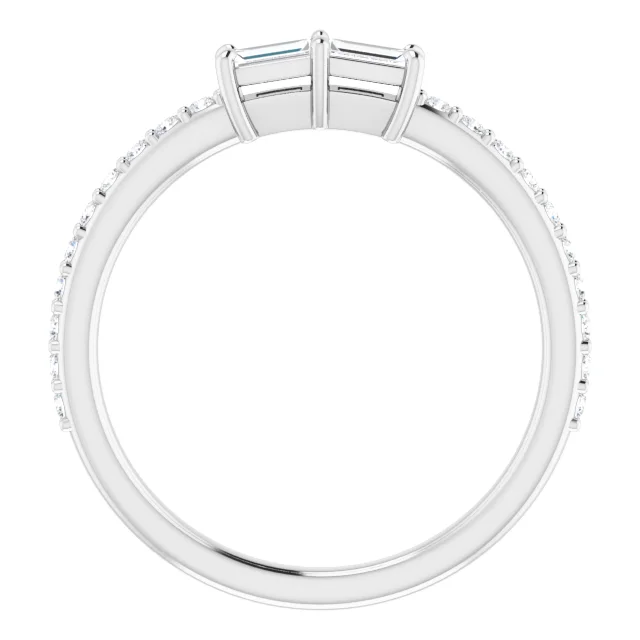 14K White 1/3 CTW Diamond Ring-