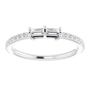 14K White 1/3 CTW Diamond Ring-