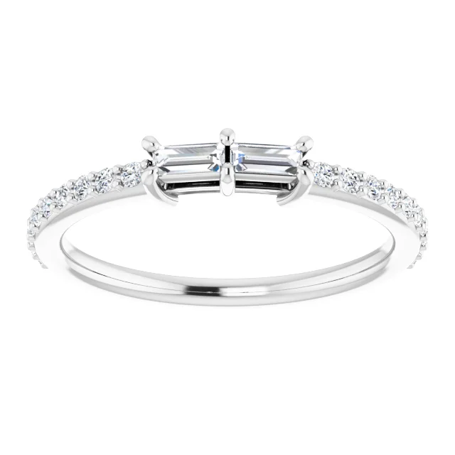 14K White 1/3 CTW Diamond Ring-