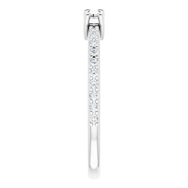14K White 1/3 CTW Diamond Ring-