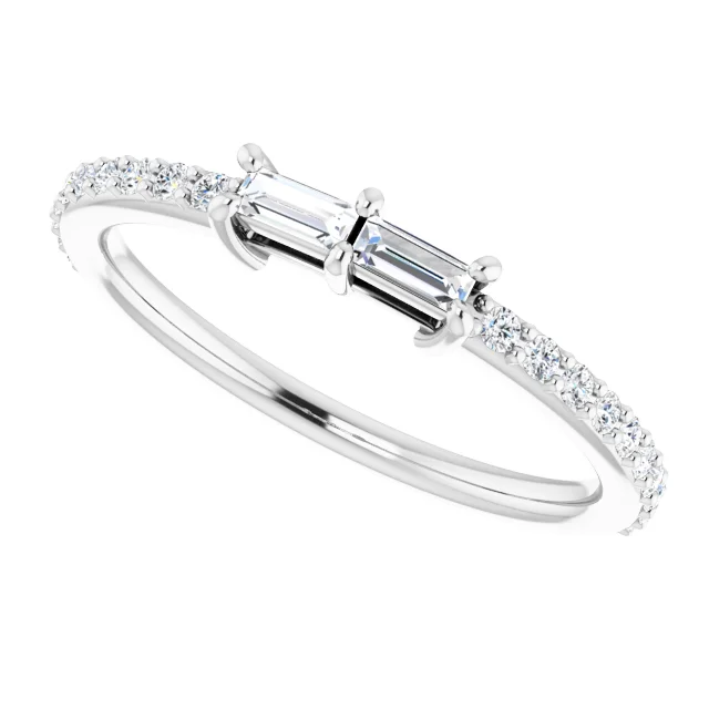 14K White 1/3 CTW Diamond Ring-