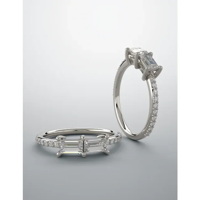 14K White 1/3 CTW Diamond Ring-
