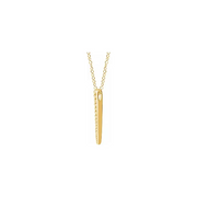 14K Yellow 1/4 CTW Diamond Graduated 16-18" Bar Necklace-