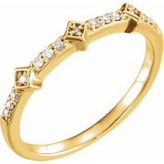 14K Yellow 1/10 CTW Diamond Stackable Ring-7.00 (approximate standard size)-
