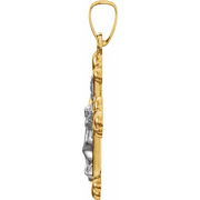 14K Yellow & White Pendant-