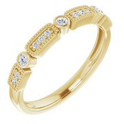 14K Yellow 1/10 CTW Diamond Stackable Ring-