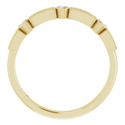 14K Yellow 1/10 CTW Diamond Stackable Ring-