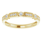14K Yellow 1/10 CTW Diamond Stackable Ring-