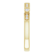 14K Yellow 1/10 CTW Diamond Stackable Ring-