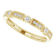 14K Yellow 1/10 CTW Diamond Stackable Ring-
