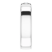 14K White 3 mm Round .10 CTW Men's Diamond Ring-11.00(aproximate standard size)-