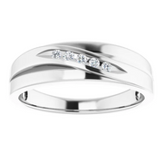 Platinum 1/10 CTW Diamond 5-Stone Band-
