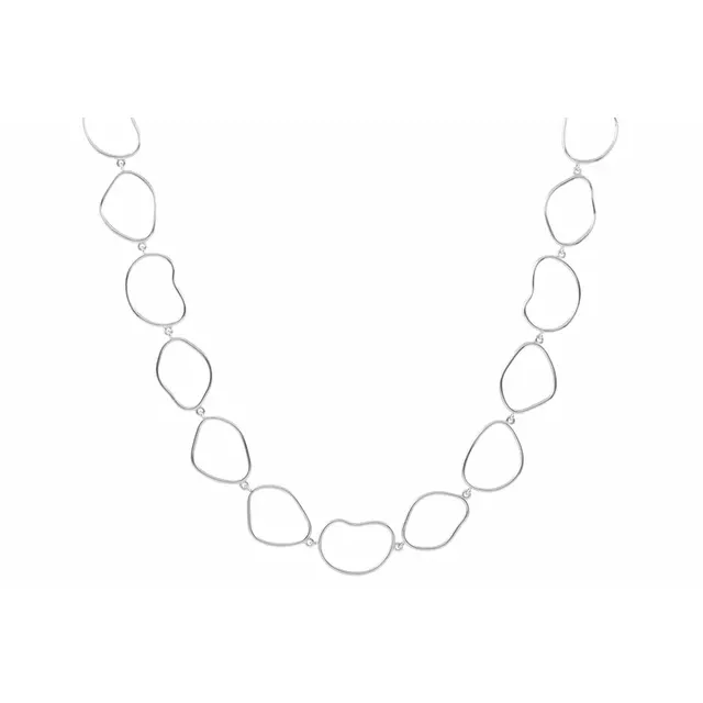 14K White Open Silhouette 18" Necklace-