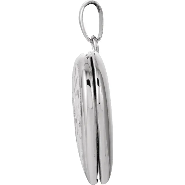Sterling Silver 22.25x16 mm Heart Shape Locket-