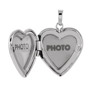 Sterling Silver 22.25x16 mm Heart Shape Locket-