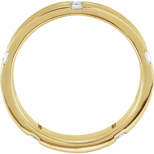 14K Yellow 5/8 CTW Diamond Band Size 7-