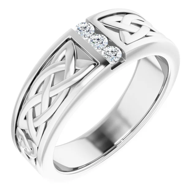 14K White 1/5 CTW Diamond Ring-