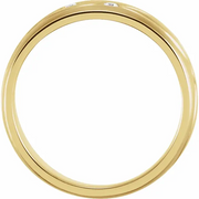14K Yellow 1/5 CTW Diamond Grooved 8 mm Band Size 7-7.00 (approximate standard size)-
