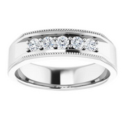 14K White 1/3 CTW Men's Diamond Ring-