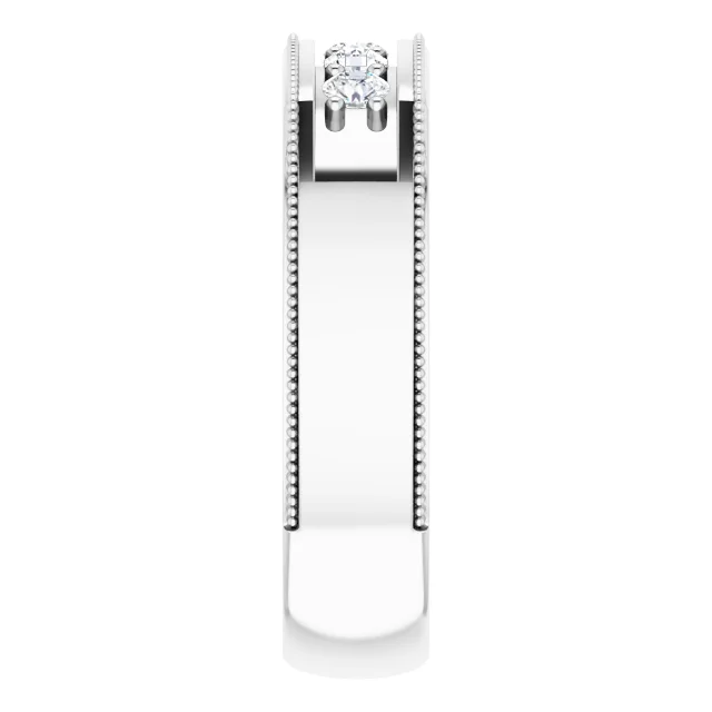 14K White 1/3 CTW Men's Diamond Ring-