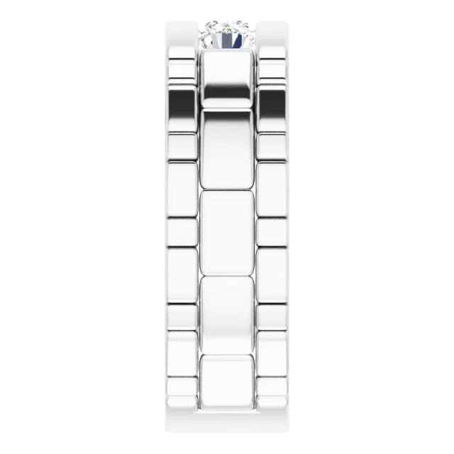 14K White 5/8 CTW Diamond Men's Ring-