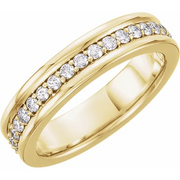 14K Yellow 3/4 CTW Diamond Eternity Band Size 7-7.00 (approximate standard size)-