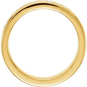 14K Yellow 3/4 CTW Diamond Eternity Band Size 7-7.00 (approximate standard size)-
