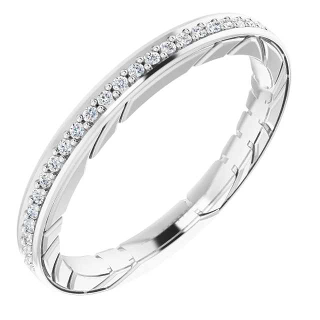 14K White 1/8 CTW Diamond Anniversary Band-