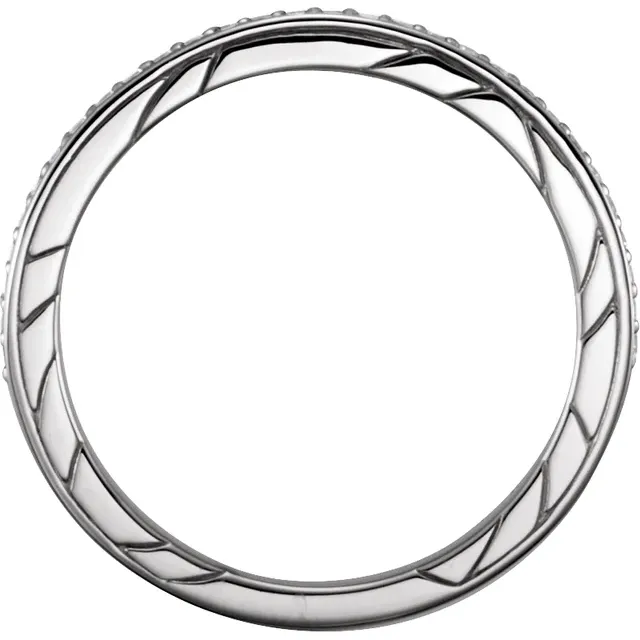14K White 1/8 CTW Diamond Anniversary Band-