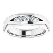 14K White 1/3 CTW Diamond Men's Ring-11.00(aproximate standard size)-