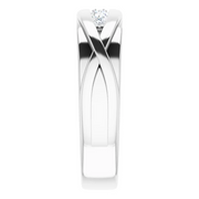 14K White 1/3 CTW Diamond Men's Ring-11.00(aproximate standard size)-