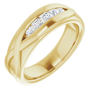 14K White 1/3 CTW Diamond Men's Ring-11.00(aproximate standard size)-