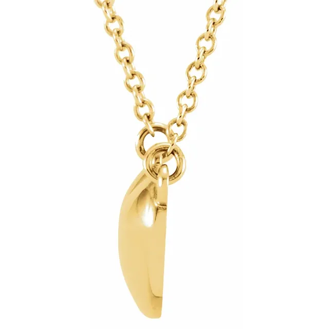 14K Yellow .01 CTW Diamond Heart 16.5" Necklace-