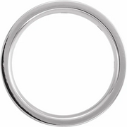 14K White 1/2 CTW Diamond Double Grooved Band Size 4-4-