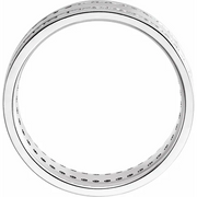 14K White 1 CTW Diamond Flat Band Size 4-4-