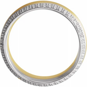 14K Yellow & White 6 mm 1/4 CTW Diamond Band Size 11-11.00(aproximate standard size)-