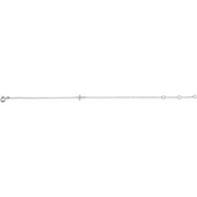 14K White .04 CTW Diamond Sideways Cross Youth 7" Bracelet-